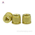 Brass Knurled Insert Nut Pin / mur insert berulir kuningan